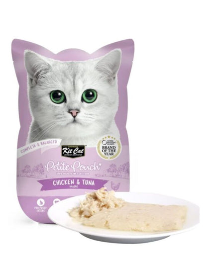 Kit Cat Petite Pouch Chicken & Tuna Wet Cat Food 70g (Pack of 12)