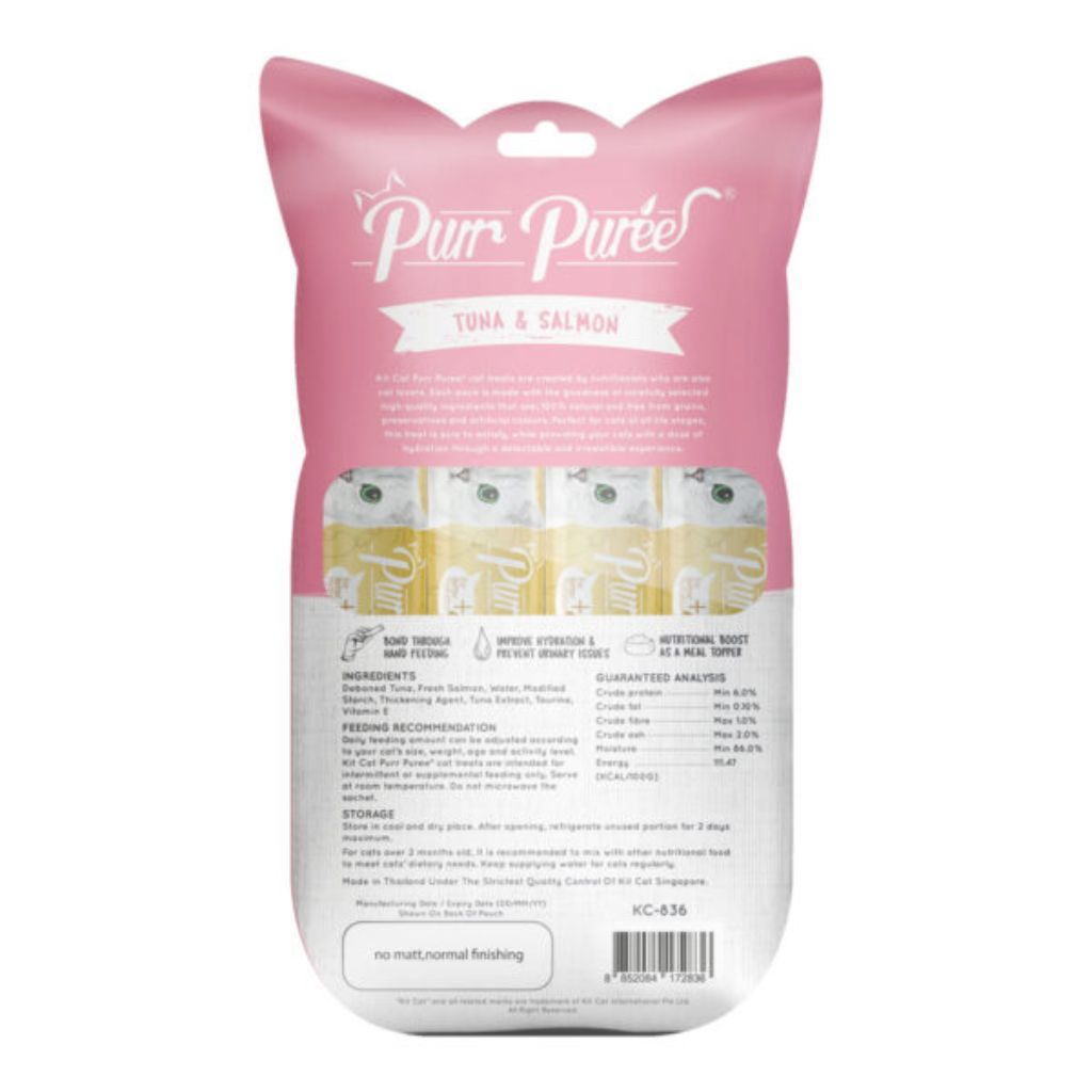 Kit Cat Purr Puree Tuna & Salmon – Grain-Free Lickable Cat Treat