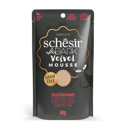Schesir After Dark Velvet Mousse in Broth Variety Pack 960g – 12 Pouches