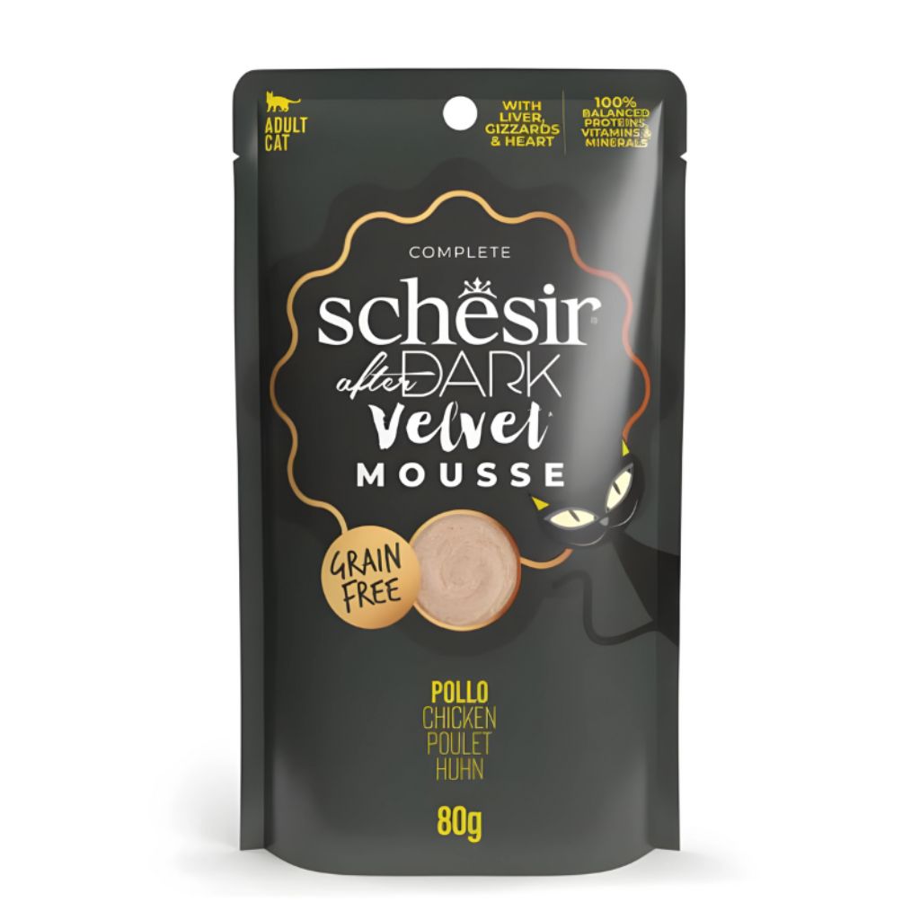 Schesir After Dark Velvet Mousse in Broth Variety Pack 960g – 12 Pouches