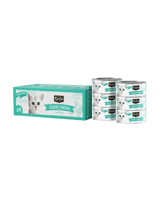 Kit Cat Deboned Classic Chicken Toppers for Cats – 6x50g | Grain-Free, Natural Ingredients, High Protein
