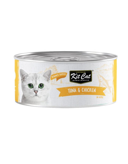 Kit Cat Tuna & Chicken 80g – 1 Box (24pcs) | Grain-Free Wet Cat Food for All Life Stages