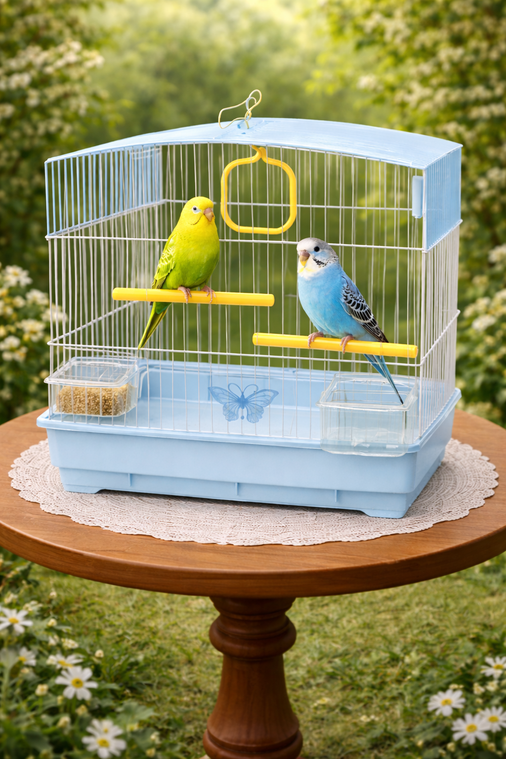 Bird Cage – Compact Metal Bird Cage (30 × 23 × 39 cm)