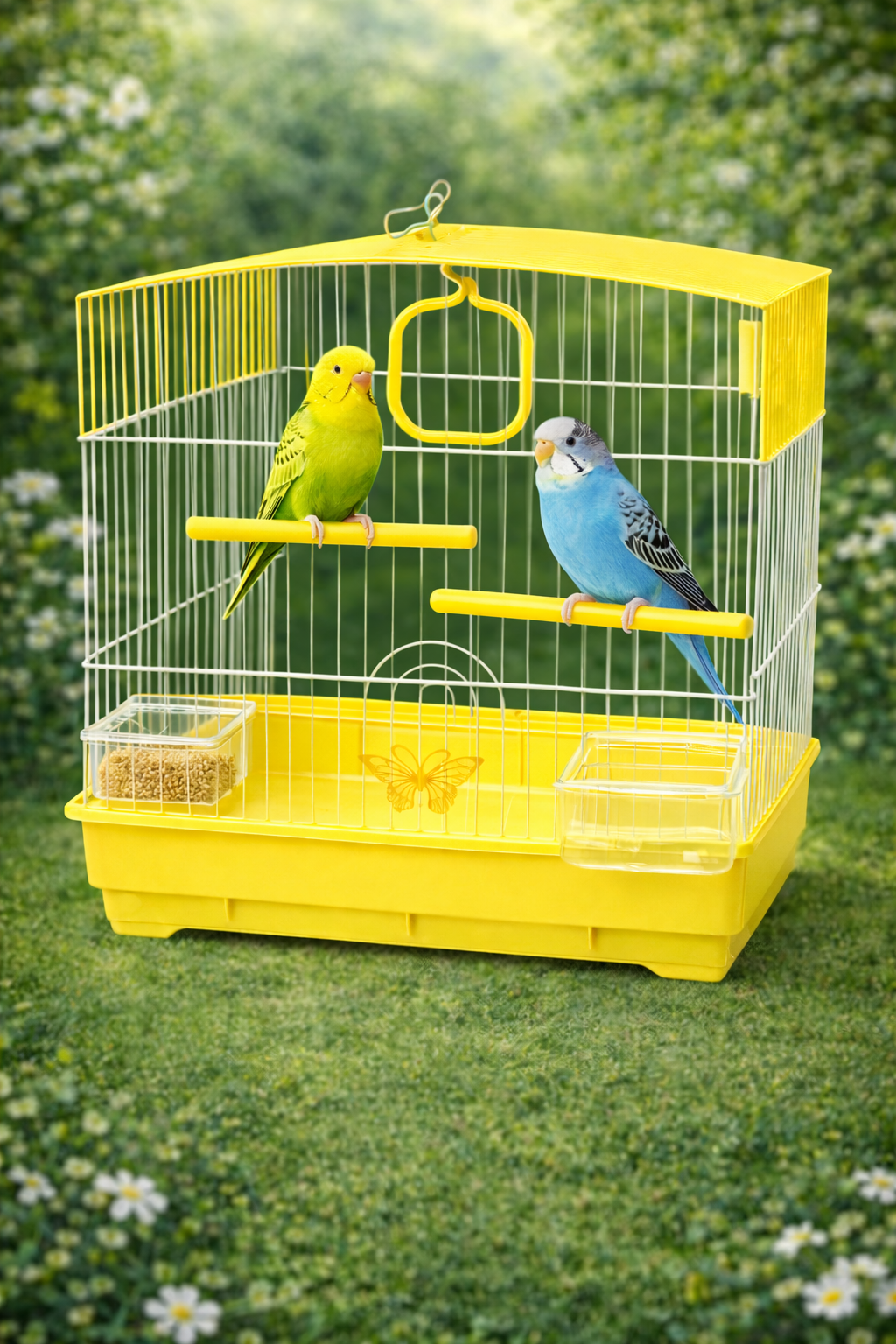 Bird Cage – Compact Metal Bird Cage (30 × 23 × 39 cm)