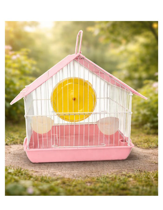 Hamster & Bird Cage 22×16×19 cm | Compact Metal Pet Cage