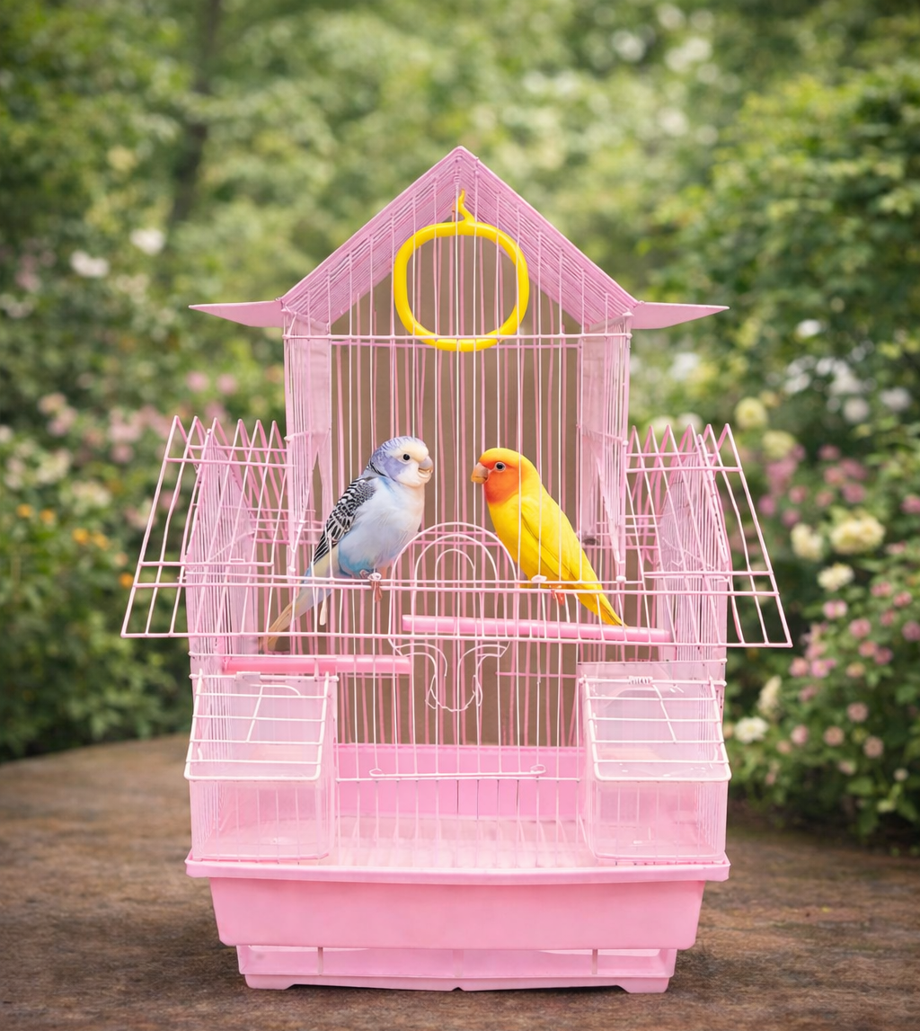 W108  Bird Cage 30×23×39 cm | Durable Metal Cage for Small Bird
