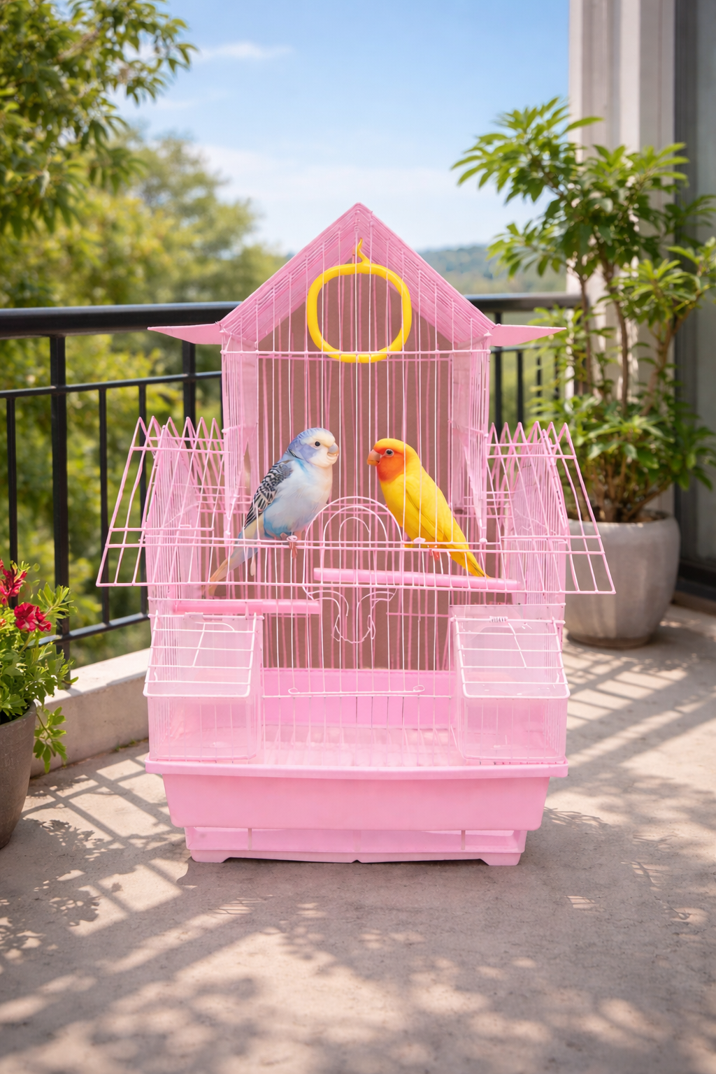 W108  Bird Cage 30×23×39 cm | Durable Metal Cage for Small Bird